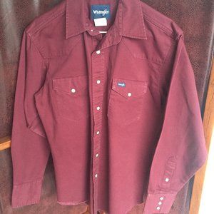 Classic new Wrangler Pearl Snap rockabilly heavy denim.M